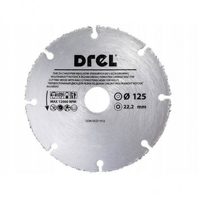 Disc diamantat segmentat, lemn, taiere uscata, 125 mm/22.2&amp;iuml;&amp;iquest;&amp;frac12;mm, Drel foto