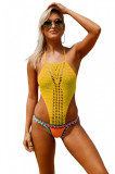 SW1063-9 Costum de baie intreg stil monokini, cu top crosetat, XXL