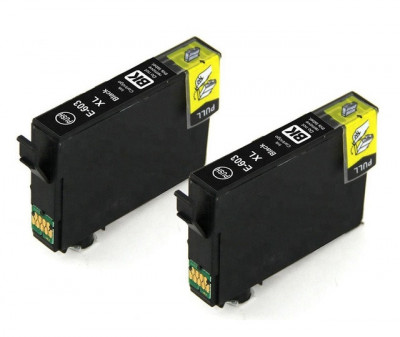 Set 2 cartuse compatibile Epson 603XL, T603XL Negru, 1.000 pagini foto