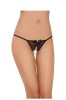 Bikini, Softline, String 2427, cu decupaj, dantela, elastic, negru, S-L (DB)