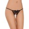 Bikini, Softline, String 2427, cu decupaj, dantela, elastic, negru, S-L (DB)