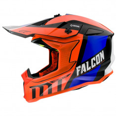 Casca off road pentru scuter - motocicleta MT Falcon Warrior C4 portocaliu lucios Portocaliu lucios L (59/60cm)