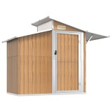 Cumpara ieftin Sopron de gradina, maro, 270x130x208,5 cm, otel galvanizat