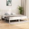 vidaXL Cadru de pat, alb, 200x200 cm, lemn masiv de pin 3105181