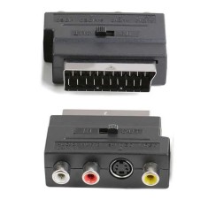 Mufa Scart AV, Active, convertor audio video bidirectional euroscart la 3 RCA si svideo mama