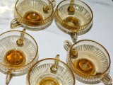 Cristal MOSER Cehoslovacia, dateaza din 1928, 5 boluri mini