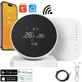 Termostat de ambient inteligent BIRAI&reg; Controlat Prin Internet/Smartphone Programabil WiFi din Aplicatia Tuya sau Smart Life, Alexa si Google Home, Co