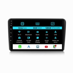Navigatie Dedicata Audi A3 8P (2003 - 2013) 9 Inch, 6Gb Ram, 128Gb stocare, CarPlay