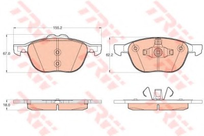 Set placute frana,frana disc FORD KUGA II (DM2) (2012 - 2016) TRW GDB2043 foto