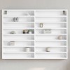 VidaXL Dulap cu vitrină, alb, 100x8,5x75 cm, lemn prelucrat 847933