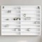 vidaXL Dulap cu vitrină, alb, 100x8,5x75 cm, lemn prelucrat 847933