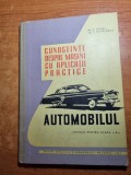 Cunostinte despre masini cu aplicatii practice - automobilul - din anul 1963