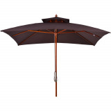 Umbrela de Gradina 3x3 Metri Outsunny, 8 Lamele Acoperire cu 2 Niveluri | Aosom Romania
