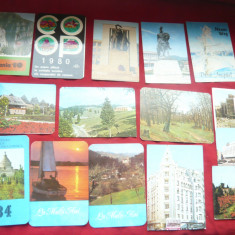 Lot 27 Calendare - Turism , anii '71,72,75(pliat) ,77,80,83 ,84, 89,90