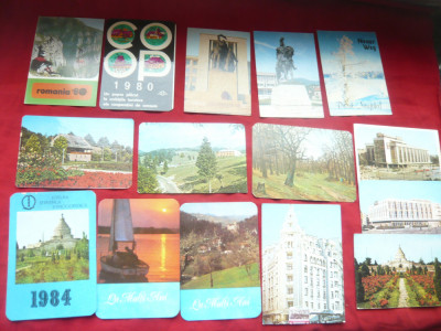 Lot 27 Calendare - Turism , anii &amp;#039;71,72,75(pliat) ,77,80,83 ,84, 89,90 foto