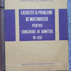 Exercitii si probleme de matematica pentru concursul de admitere licee 1967