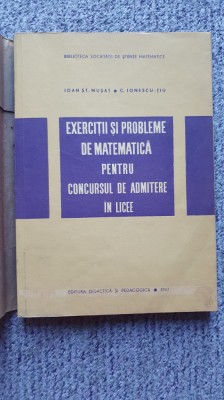 Exercitii si probleme de matematica pentru concursul de admitere licee 1967 foto