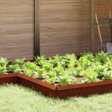 vidaXL Gard pentru melci 4 pcs Ruginit 13,5 x 13,5 x 25 cm 874872