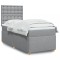 vidaXL Pat box spring cu saltea, gri deschis, 90x200 cm, textil 3293477