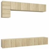 Cumpara ieftin Set de dulapuri TV, 5 piese, stejar sonoma, lemn prelucrat
