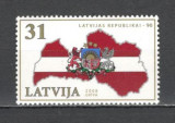 Letonia.2008 90 ani Republica GL.124, Nestampilat