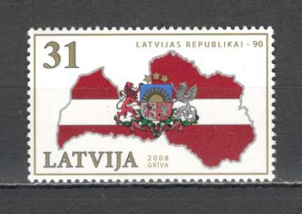 Letonia.2008 90 ani Republica GL.124
