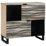 VidaXL Bufet Alb 80 x 33 x 75 cm Lemn masiv de mango