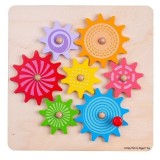 Puzzle din lemn cu rotite PlayLearn Toys, BigJigs Toys