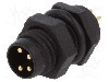 Conector M8, 4 pini, clasa etanseitate IP67, AMPHENOL - 8P-04PMMP-SF7001