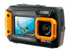Camera Foto Subacvatica AquaPix W1400 Active, 20 MPx, Dustproof, Shockproof, Portocaliu, Kit (Dual Display, Pentru Selfie-uri Sub Apa) foto