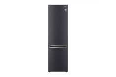 Combina frigorifica LG GBB62MCJMN Clasa E 384L Total No Frost Compresor Smart Inverter Door Cooling Negru mat foto
