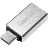 ADAPTOR LOGILINK OTG, pt. smartphone, USB 3.2 Type-C (T) la USB-A 3.0 (M), 5V / 3A 15W, negru, &quot;AA0042&quot; (timbru verde 0.18 lei)