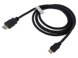 Cablu HDMI 2.0 HDCP 2.2 cu mufă HDMI și mini HDMI, PVC negru