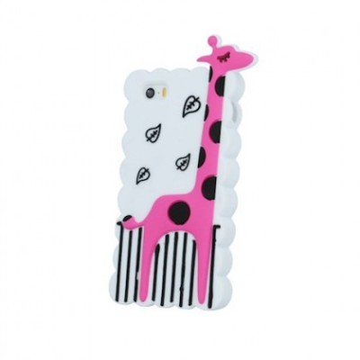 Husa Silicon GIRAFFE 3D Sams J500 Galaxy J5 Alb foto