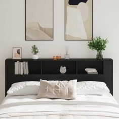 vidaXL Tablă de pat cu sertar Stejar negru 200 x 18,5 x 104,5 cm 862760
