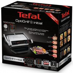 Gratar electric Tefal OptiGrill+ GC706D34, 2000 W, 6 programe automate, functie dezghetare, Inox/Negru foto