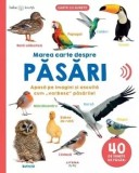 Marea carte despre pasari. Apasa pe imagini si asculta cum &quot;vorbesc&quot; pasarile! 40 de sunete de pasari. Bebe invata/***