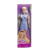 BARBIE FASHIONISTAS PAPUSA BARBIE BLONDA CU ROCHIE ALBASTRA CU FUNDITE SuperHeroes ToysZone