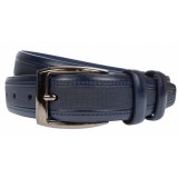Curea barbati, eleganta pentru costum, latime 3.5cm, BLEUMARIN, piele eco - CK108BL