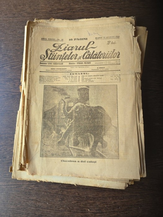 Ziarul Ştiinţelor şi Călătoriilor - nr. 33/1924