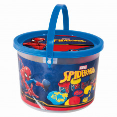 GALETUSA CU 4 BORCANASE DE PLASTILINA SI ACCESORII DE MODELAT SPIDERMAN SuperHeroes ToysZone