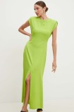 Answear Lab rochie culoarea verde, midi, dreaptă