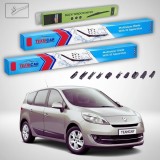 Cumpara ieftin Ștergătoare Renault Scenic III Grand Scenic 2009-2016 | Set Față și Spate Flat Premium &ndash; TeamCar&reg;