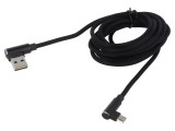 Cablu USB 2.0 unghi bilateral USB A/USB C 2m
