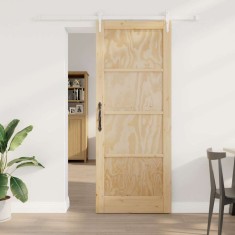 vidaXL Ușă glisantă Altele ORKDAL Natural și alb 83 x 211 cm