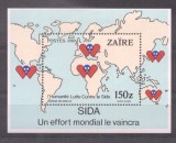 Zaire 1989 Fight Against AIDS perf. sheet MNH DA.025, Nestampilat