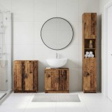Cumpara ieftin Set de cabinet pentru baie cu 3 piese UTRECHT Lemn vechi