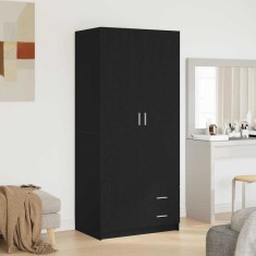 vidaXL Dulap cu sertar Stejar negru 80 x 52 x 180 cm Lemn compozit