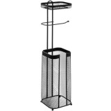 Suport hartie igienica 5Five Mayaj cu spatiu depozitare, otel, 17x16x73 cm, negru Household NewTrend