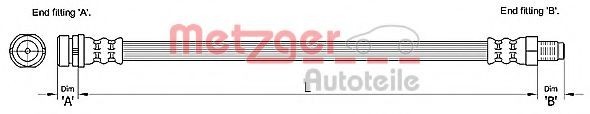 Conducta / cablu frana FORD C-MAX (DM2) (2007 - 2016) METZGER 4110238